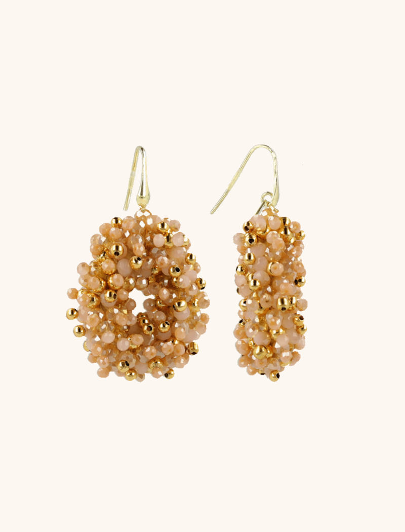 Beige Tangerine Earrings Louise Drop S