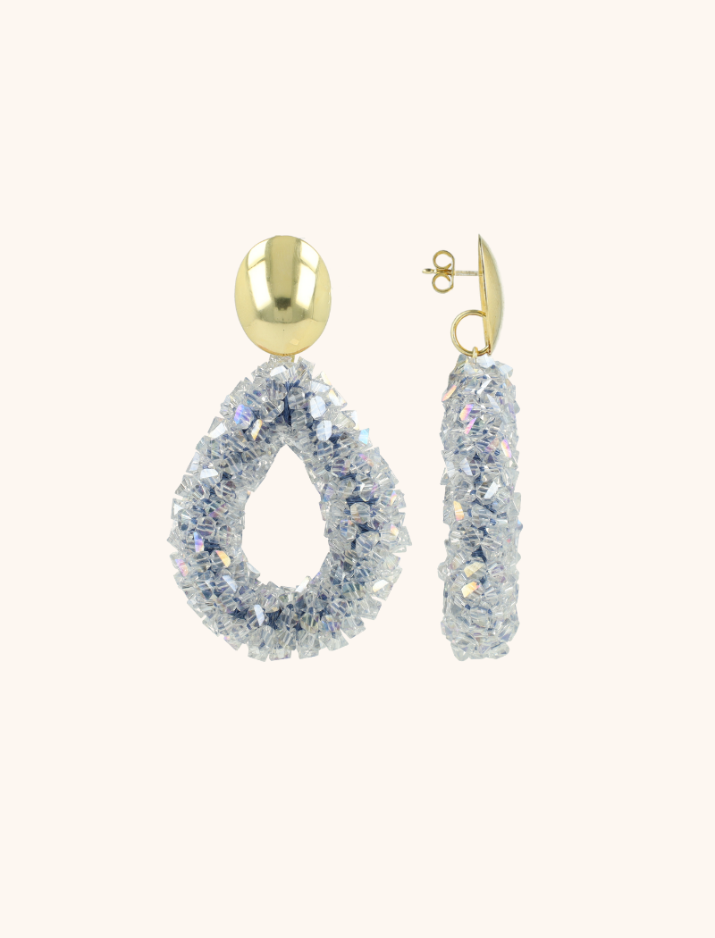 Ice Blue Ohrringe Marieke Tropfen L Raw