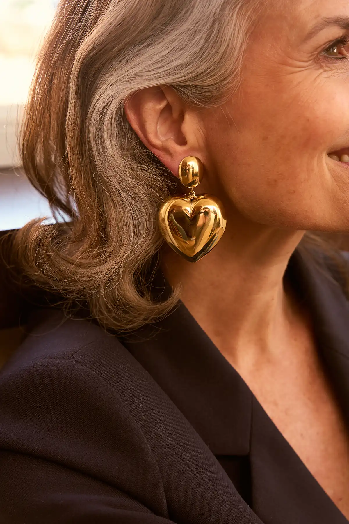 Classic Oorbellen Hart XL Clip