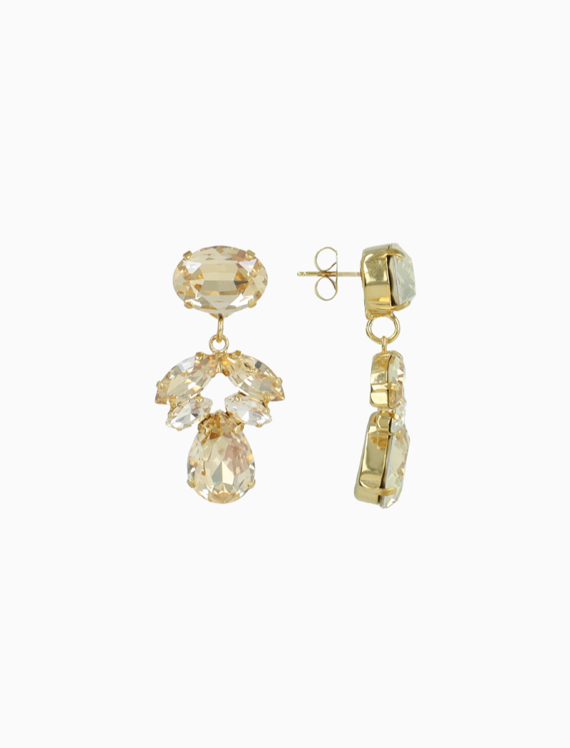 Goudkleurige Oorbellen Joni Flower Drop M