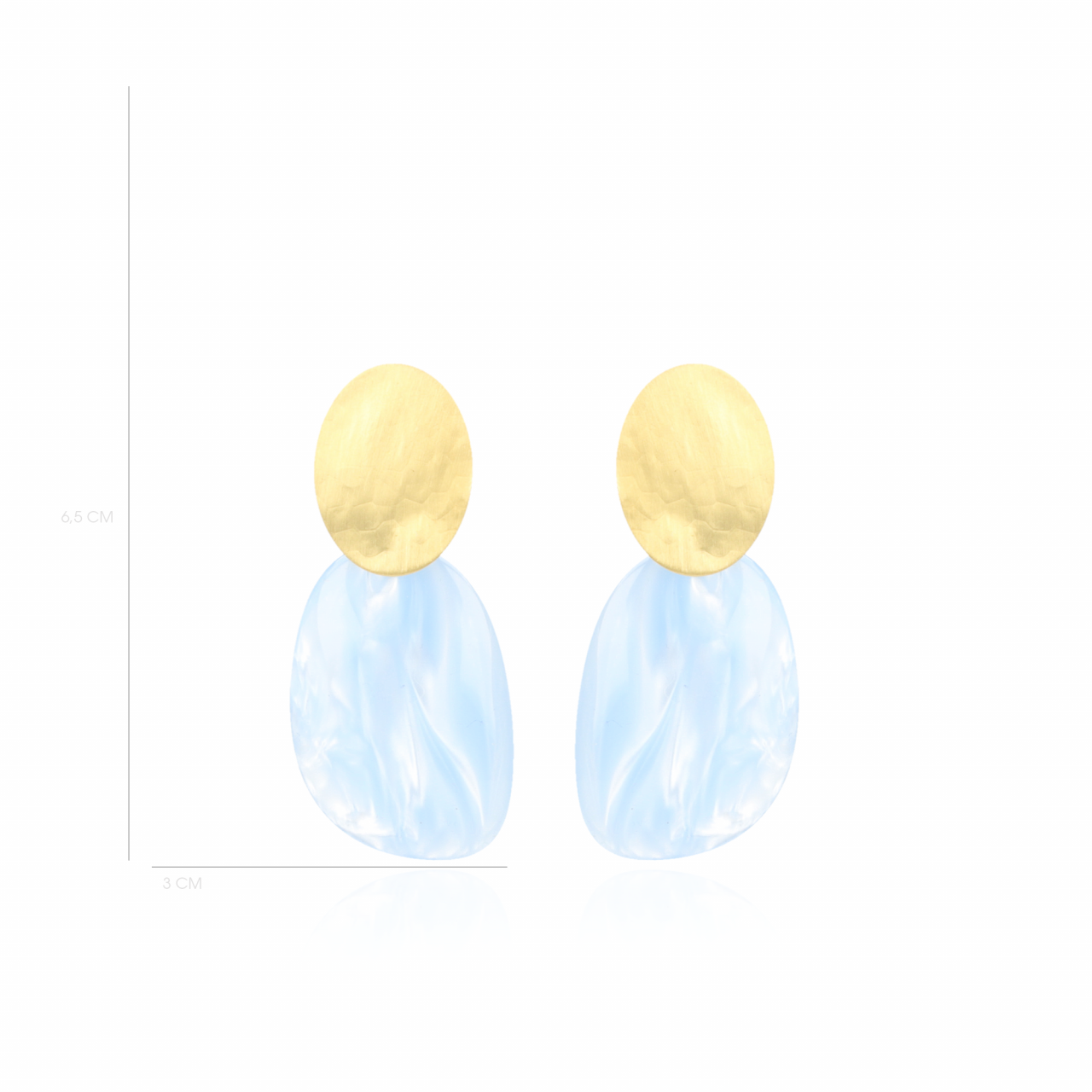 Azuur Oorbellen Sara Asymmetrisch Ovaal Llott-theme.productDescriptionPage.SEO.byTheBrand