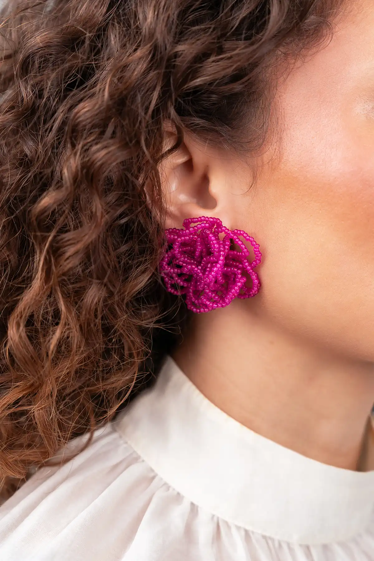 Pink Earrings Knotted L Maerle