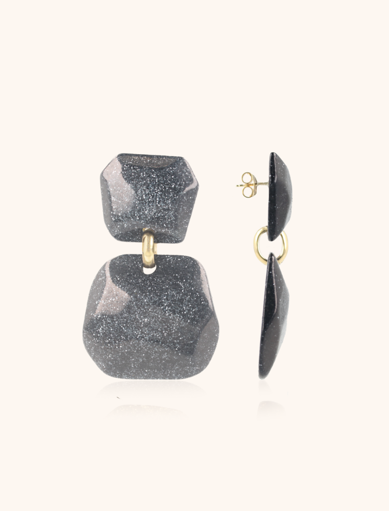 Zwarte Glitter Oorbellen Lyra Doublelott-theme.productDescriptionPage.SEO.byTheBrand