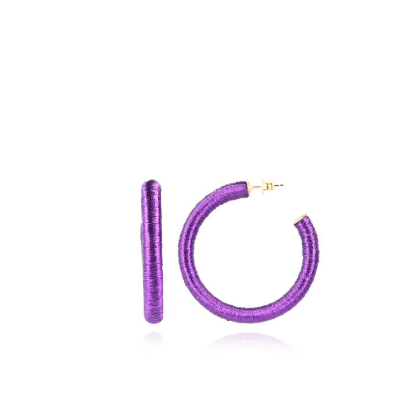 Purple Earrings Chloe Creole L
