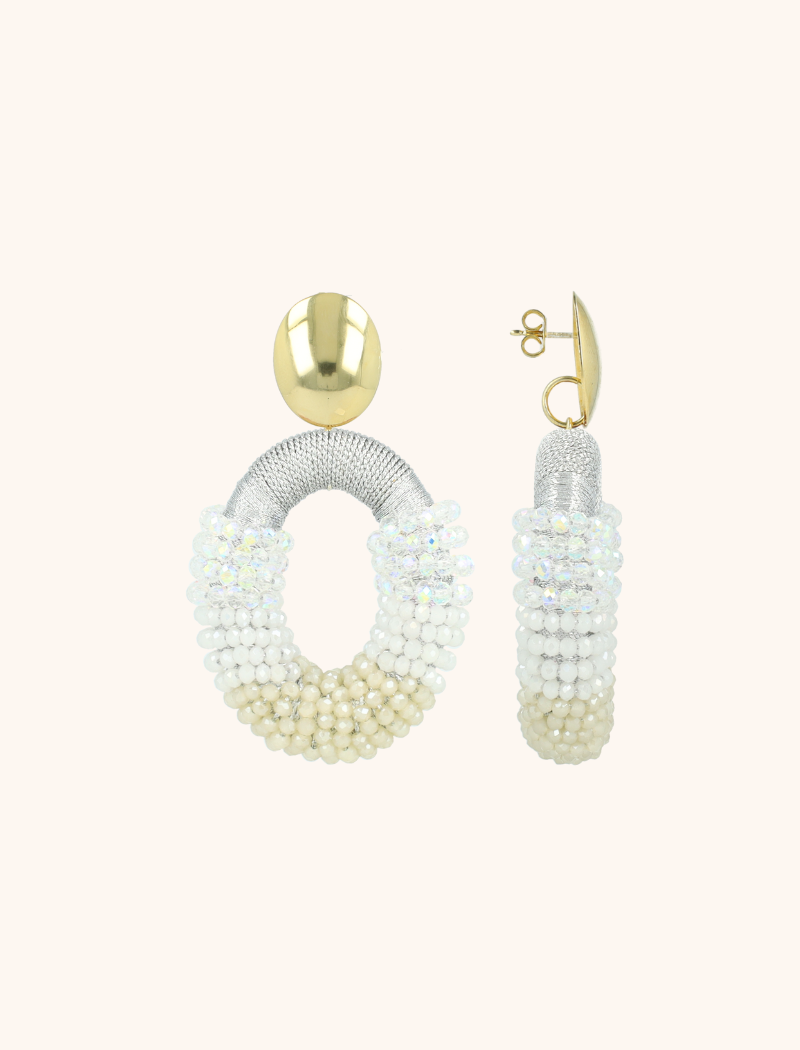 Crystal Silver Oorbellen Yara Combi Oval Llott-theme.productDescriptionPage.SEO.byTheBrand