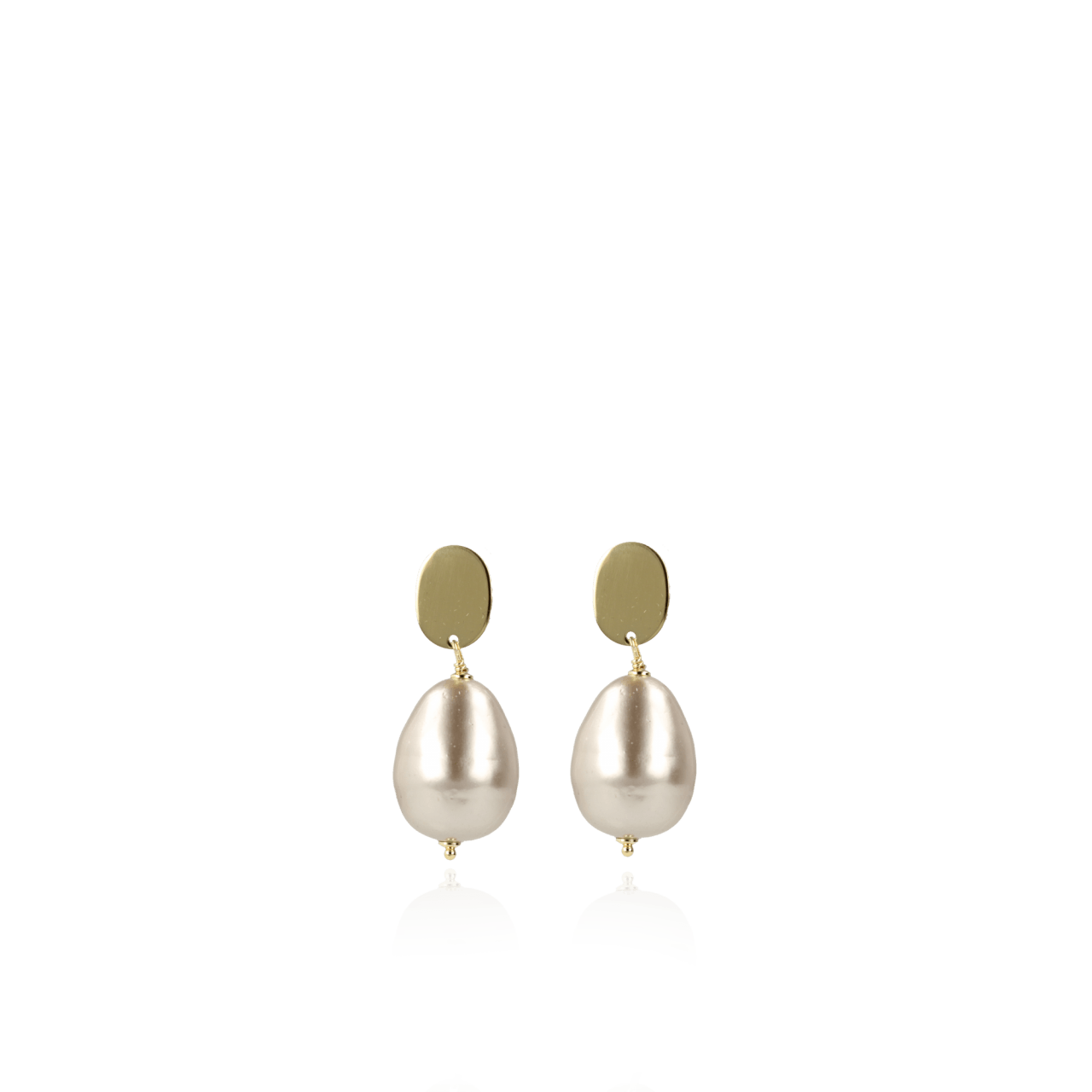 Light grey pearl earrings 