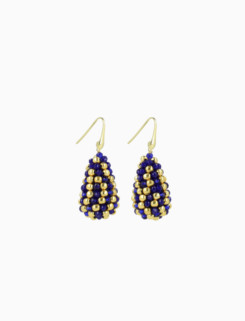 Royal Blauwe oorbellen Amy Cone S