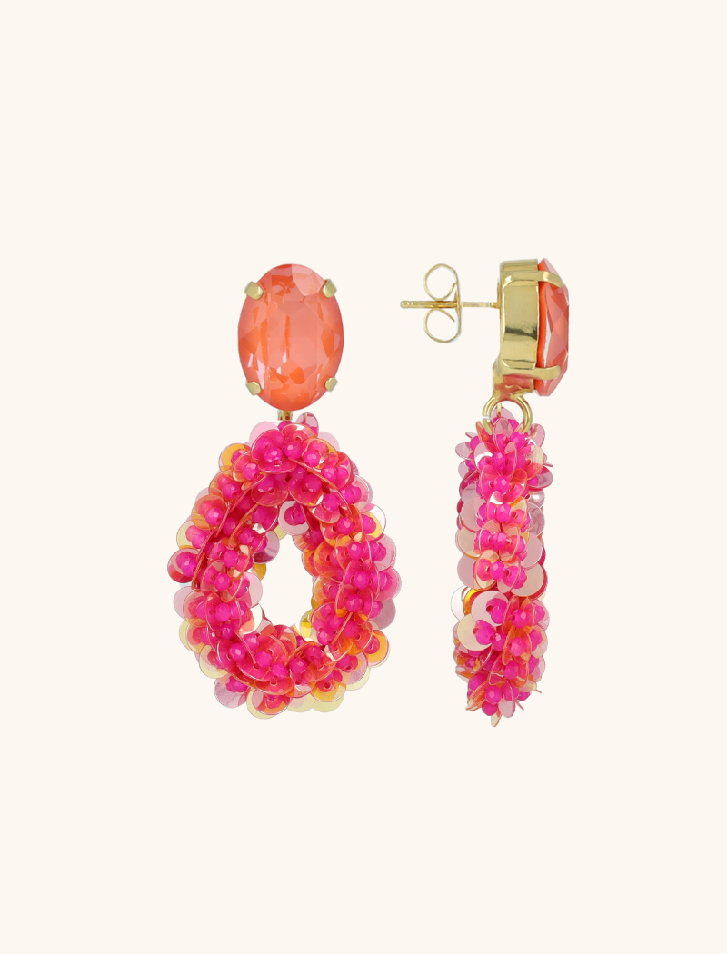 Fuchsia Oorbellen Fenna Sequin Drop Mlott-theme.productDescriptionPage.SEO.byTheBrand