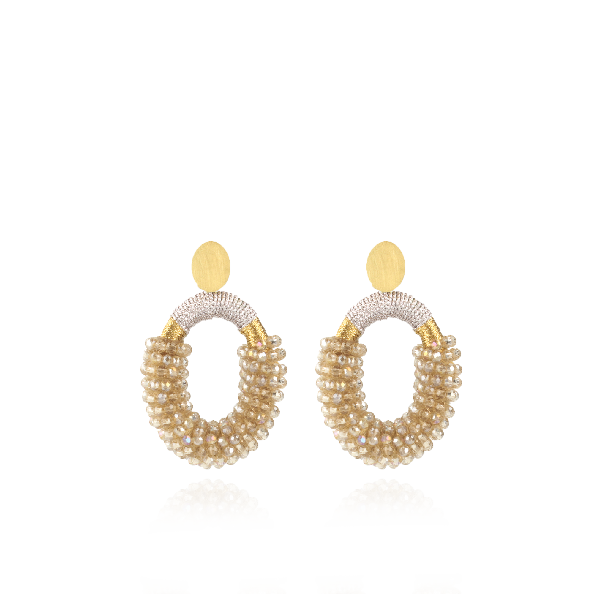 Champagne Earrings Yara Oval M