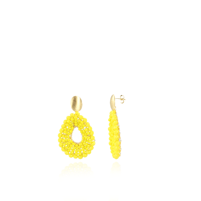 Gele oorbellen Babs Open Drop S