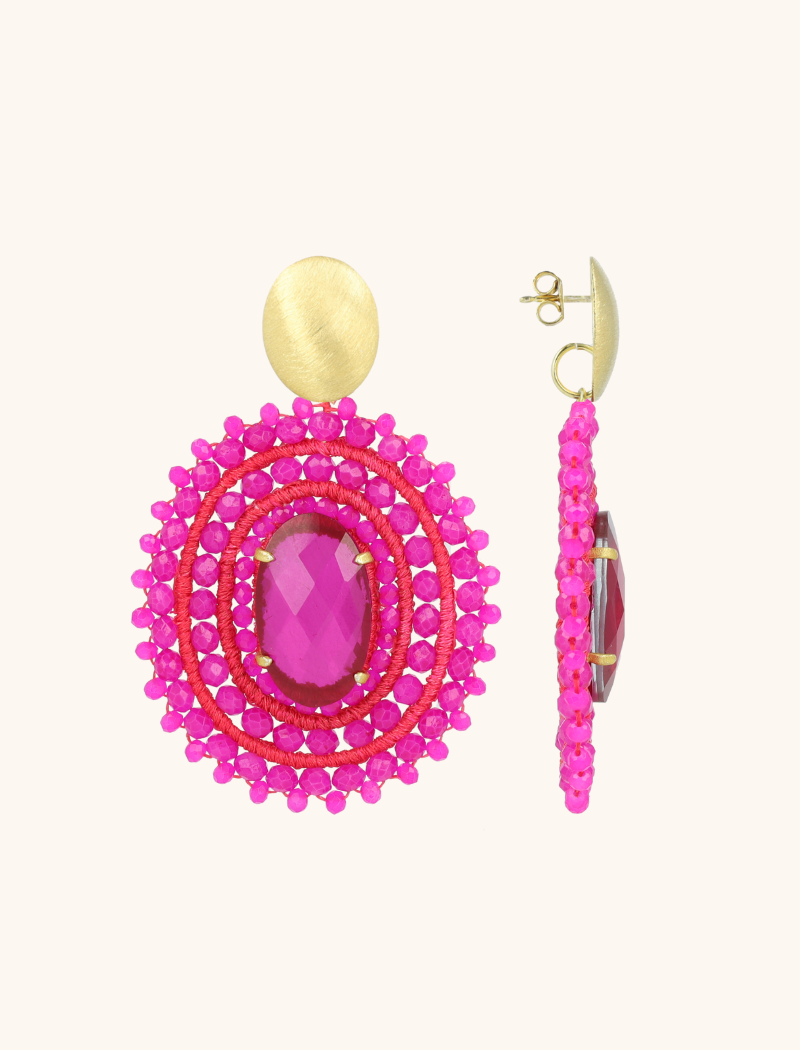 Fuchsia oorbellen Jamie ovaal L steenlott-theme.productDescriptionPage.SEO.byTheBrand