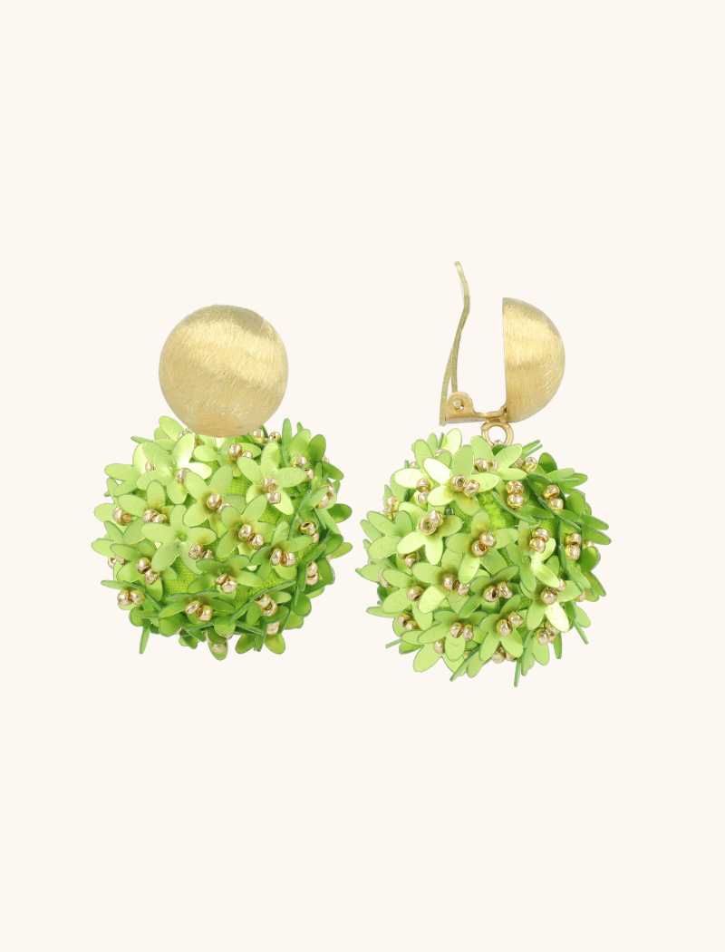 Oorbellen Ganseblumchen Globus L Pailletten-Clip Limettelott-theme.productDescriptionPage.SEO.byTheBrand