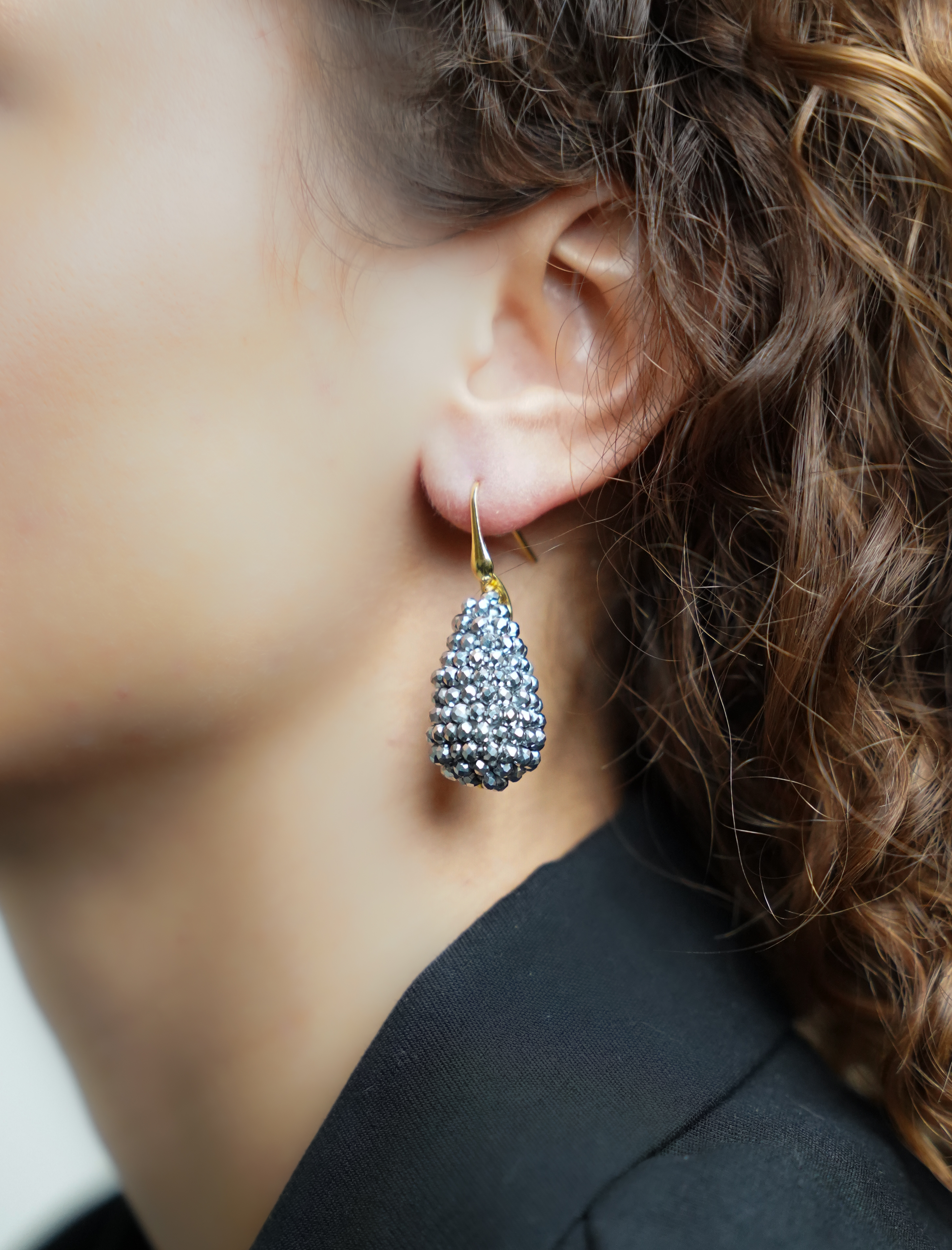 Metallic  Zilveren Oorbellen Amy Cone S