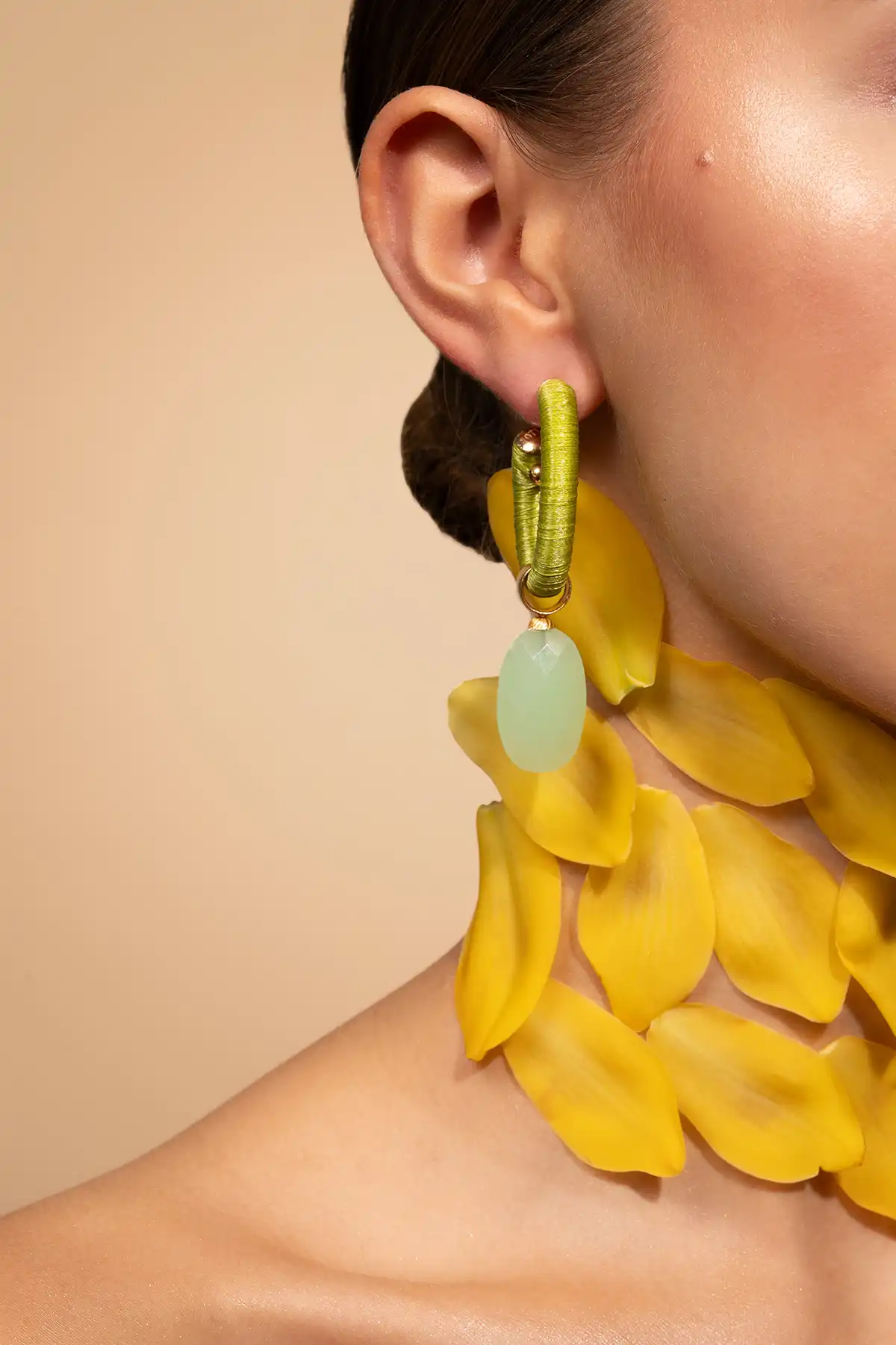 Lime/Mint Oorbellen Evy Oval Threaded Creole Mlott-theme.productDescriptionPage.SEO.byTheBrand