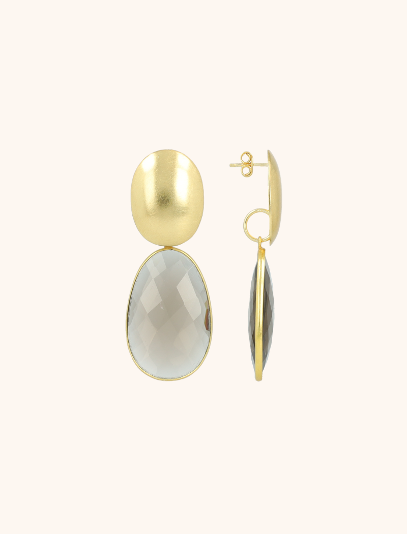 Nude Oorbellen Doris Framed Oval