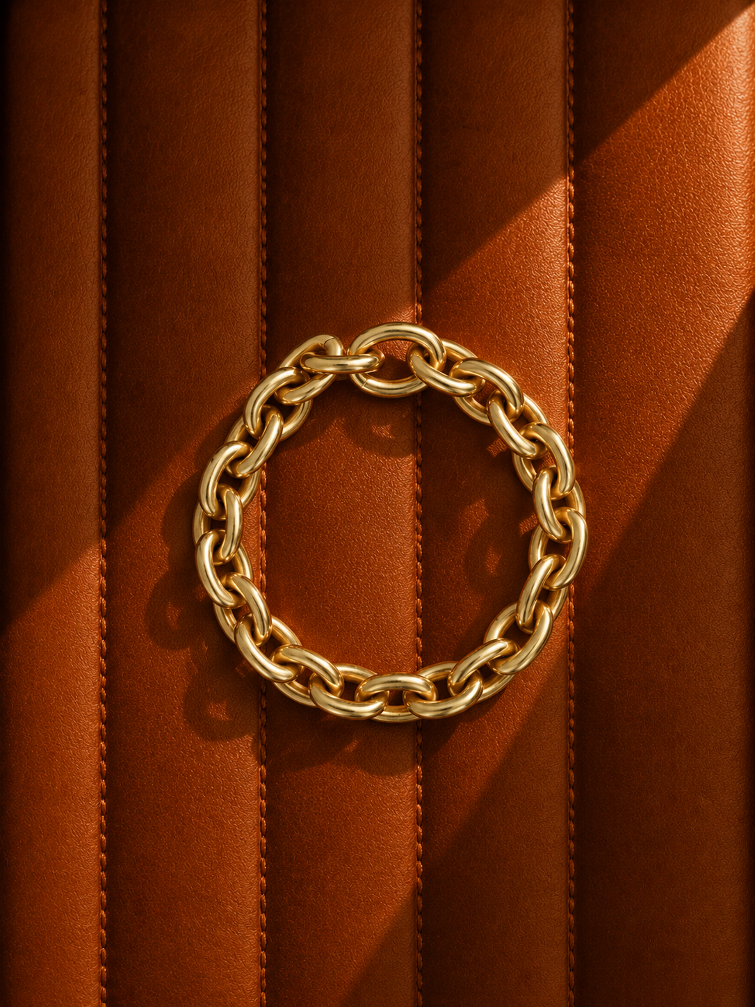 Mat Goudkleurige Ketting Oval Link Chain M