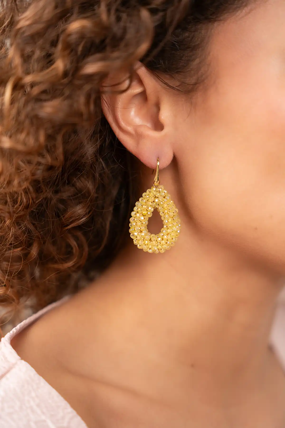 Yellow/Gold Oorbellen Berry Drop S