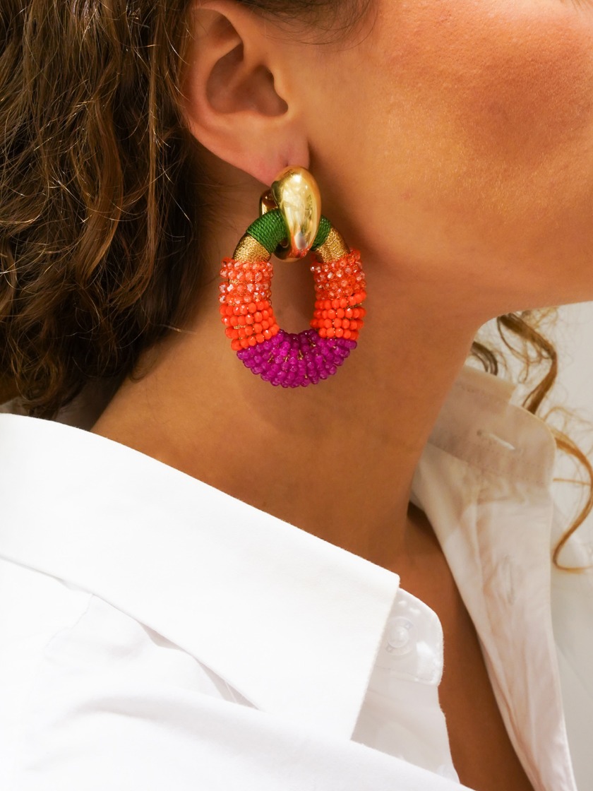 Fuchsia Earrings Yara Glassberry Oval L
