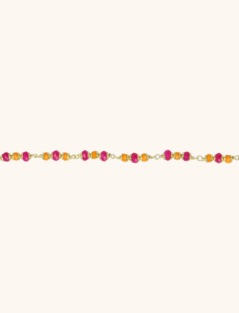 Goldfarbene Kette Fuchsia/Orange Glassberry XSlott-theme.productDescriptionPage.SEO.byTheBrand