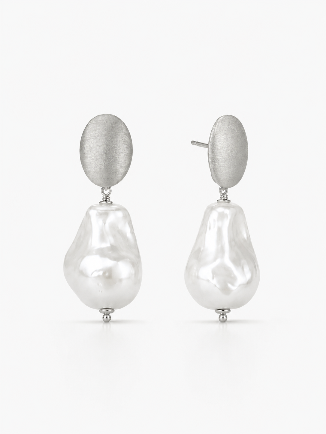 Brass - Silver Assymetric Earth S - Pearl White