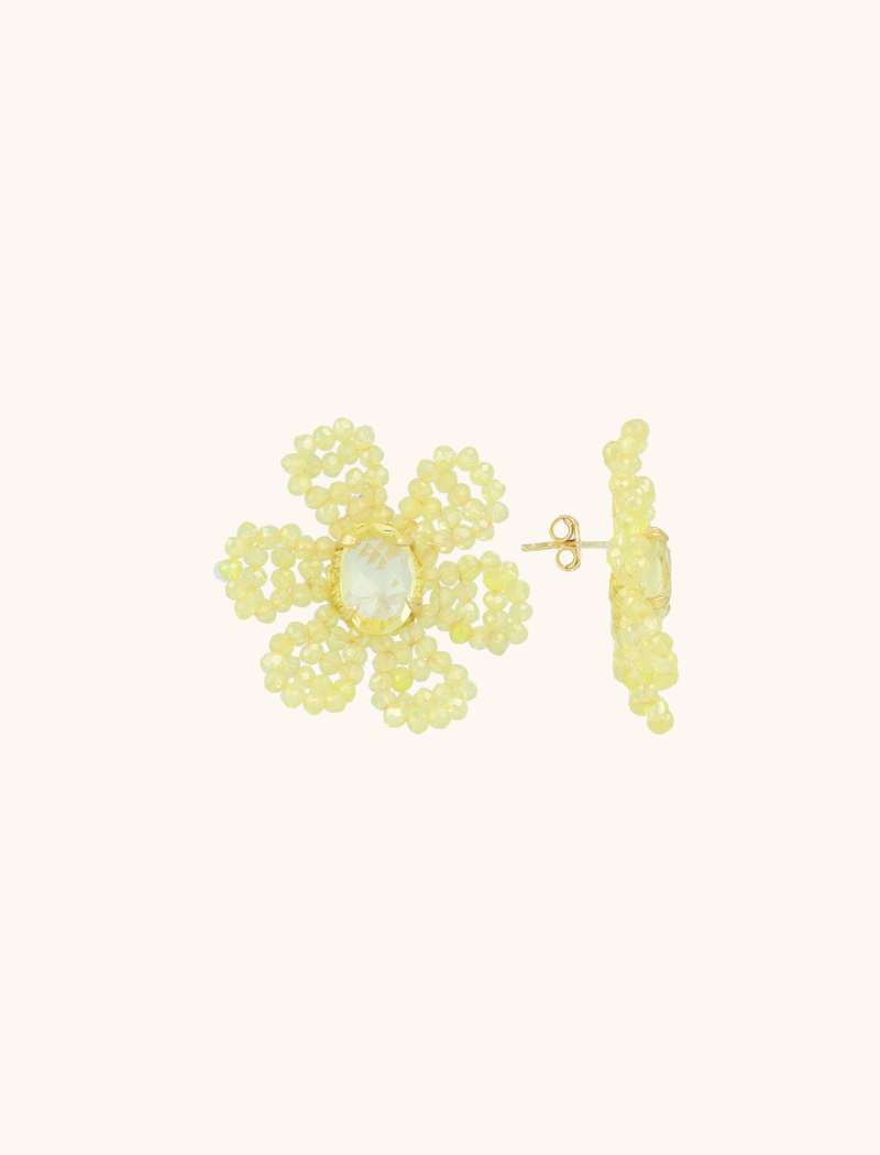 Lemon Oorbellen Madelief Blooming Flower