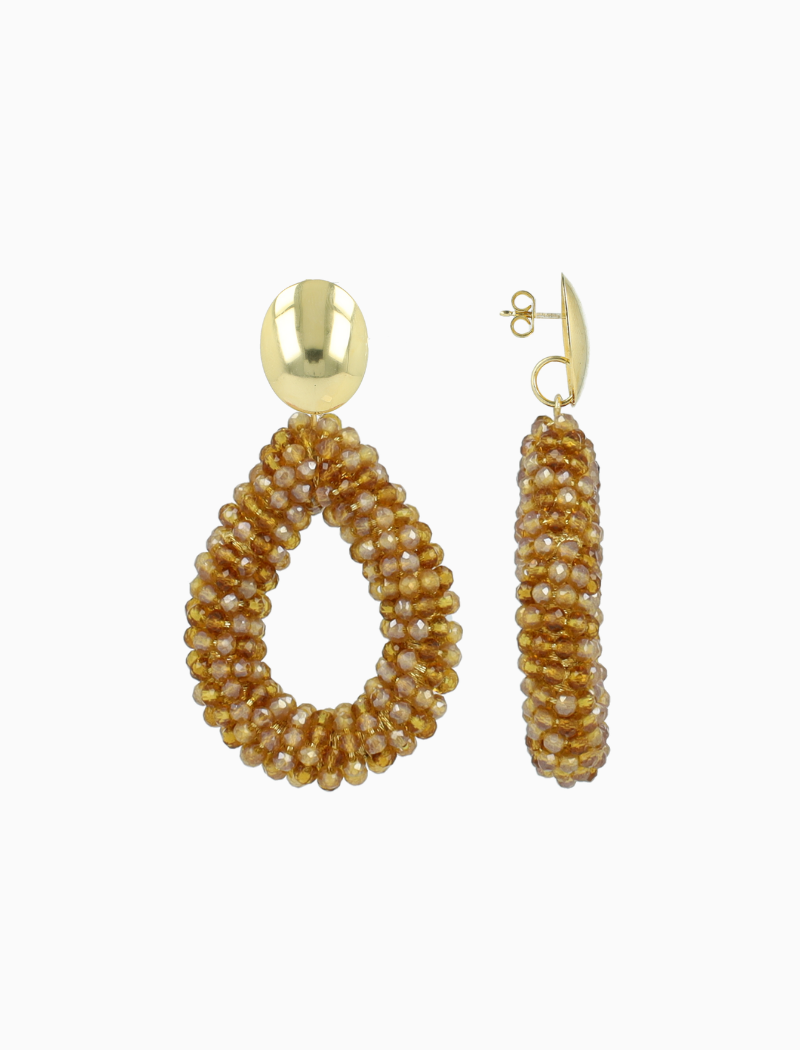 Braune Ohrringe Berry Drop L  