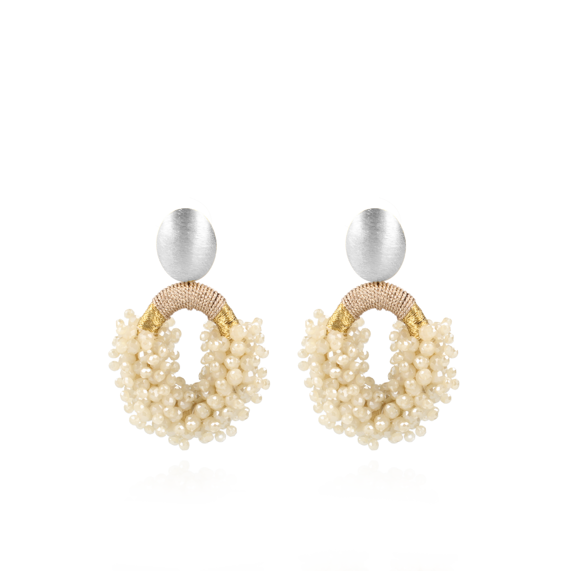 Nude Oorbellen Combi Oval M Double Stoneslott-theme.productDescriptionPage.SEO.byTheBrand