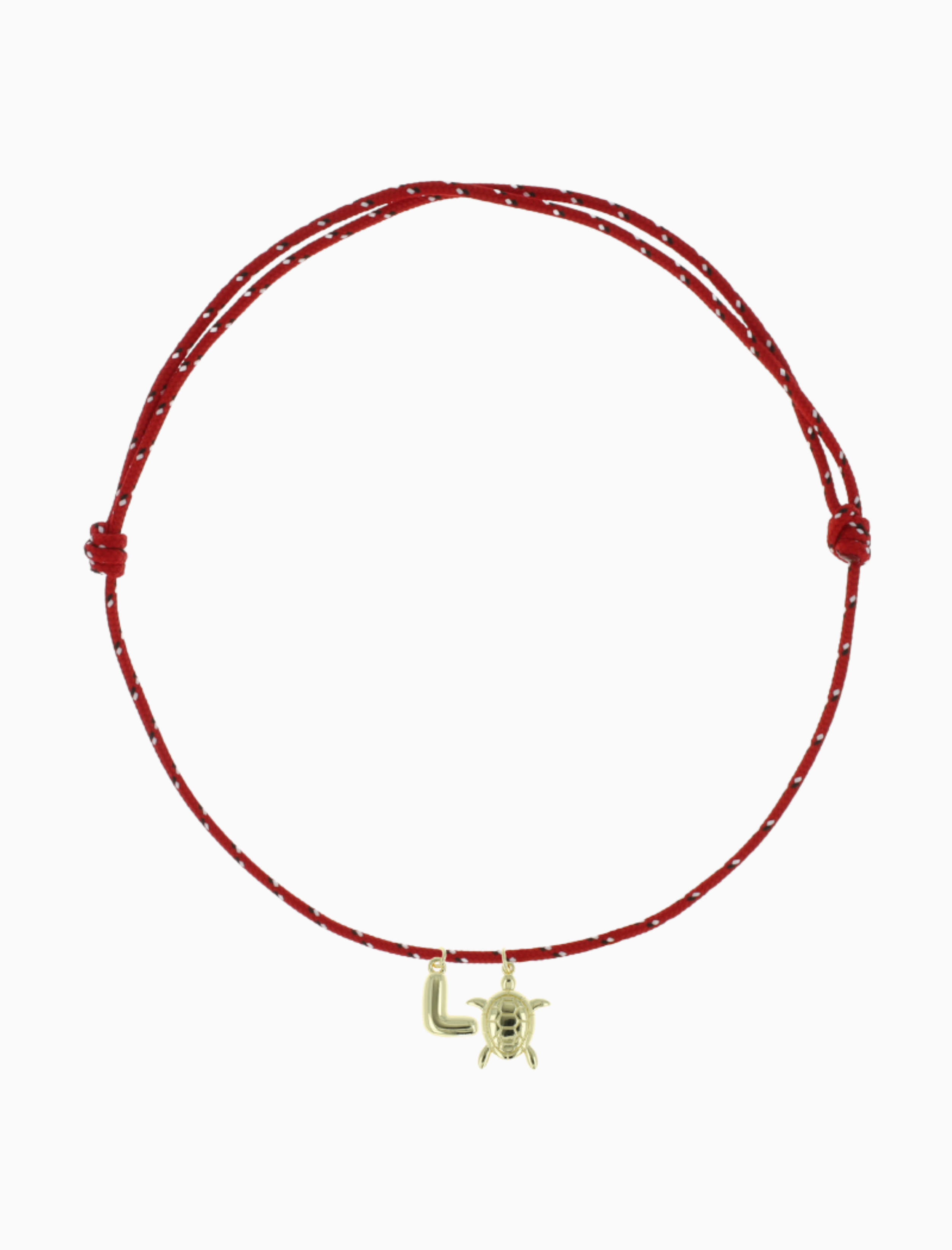 Initial Ketting Schildpad Be Golden Loonie – Rood