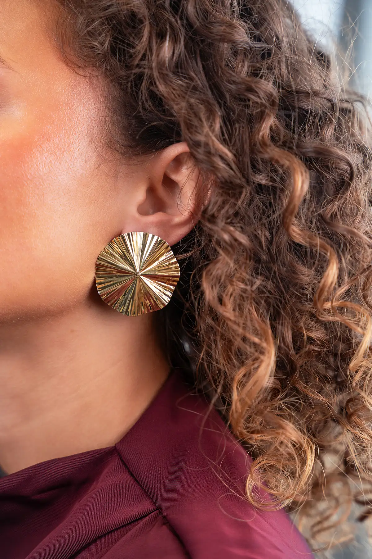 Classic Curved Earpin L Oorbellen