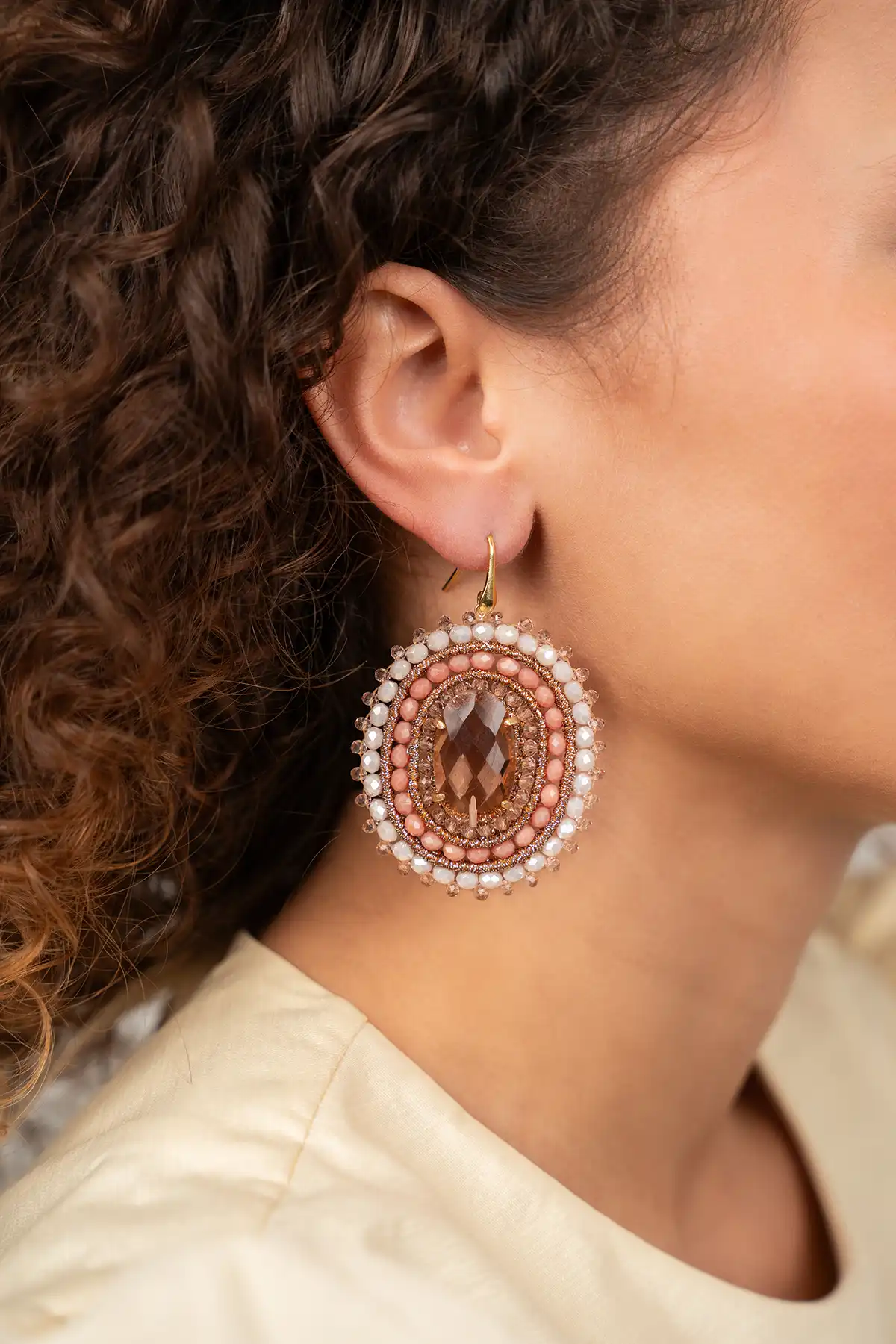 Coral Oorbellen Jamie Filled Oval 3 Rings With Stonelott-theme.productDescriptionPage.SEO.byTheBrand