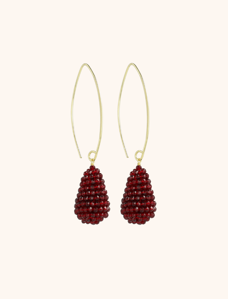 Bordeaux Oorbellen Amy Cone S