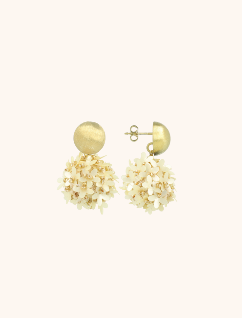 Champagne Earrings Daisy Globe S Flower