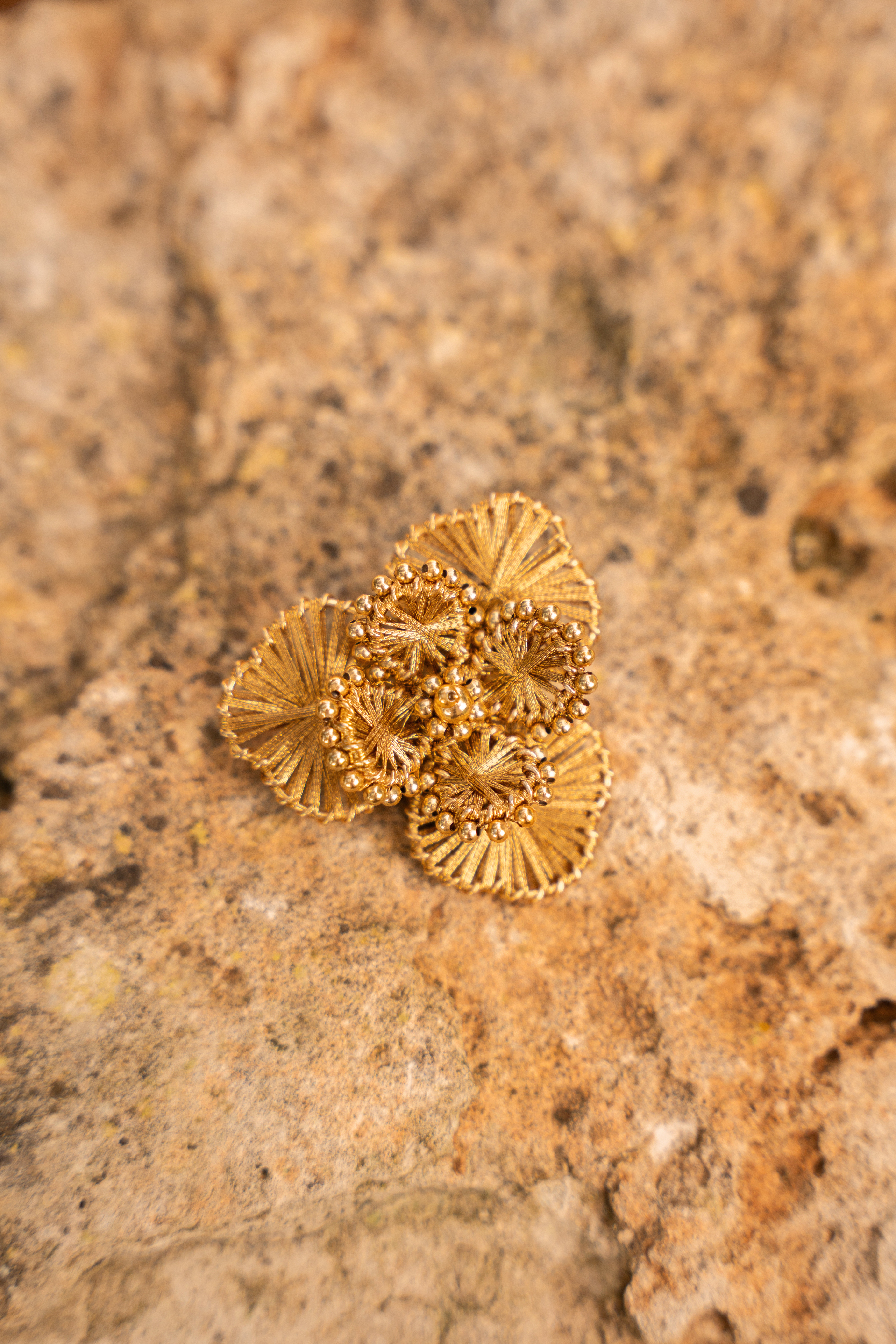 Brosche Aster Flower L - Gold