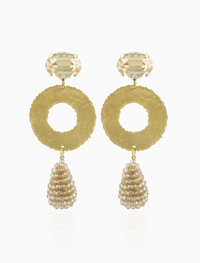 Champagne Earrings Cone XS w/ open Round Niene