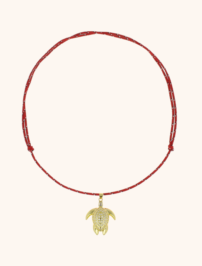 Ketting Schildpad Shine Bright - Rood