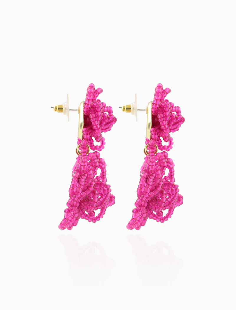 Roze Oorbellen Double Knotted Earring  Maerle