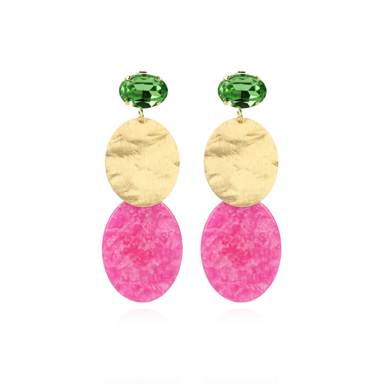 Fuchsia Oorbellen Lou Ovaal S