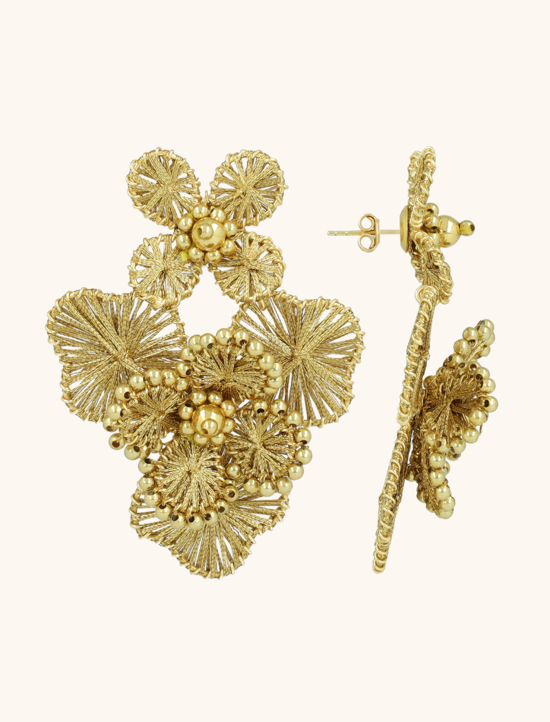 Goudkleurige Oorbellen Debby Double Flower Llott-theme.productDescriptionPage.SEO.byTheBrand