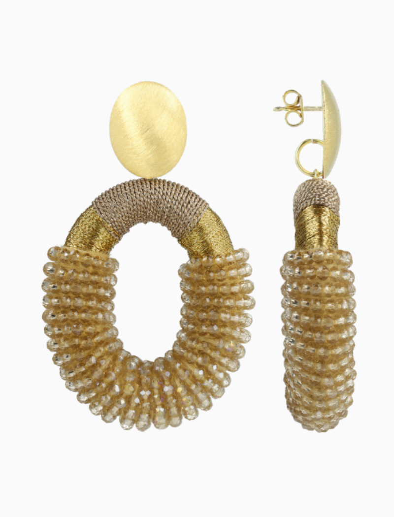 Champagne Earrings Yara Oval L