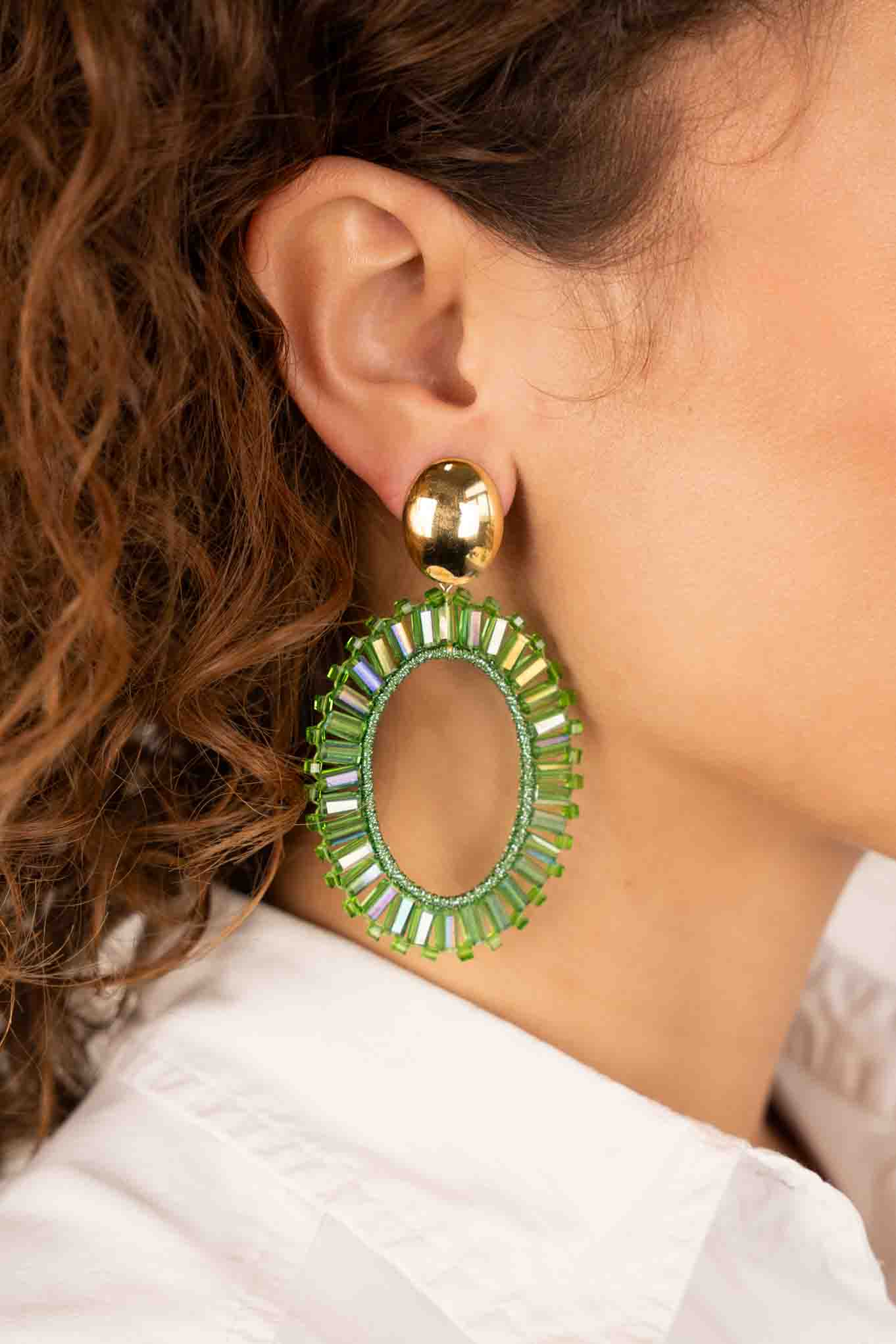Groene Oorbellen Tonal Naomi Ovaal L lott-theme.productDescriptionPage.SEO.byTheBrand