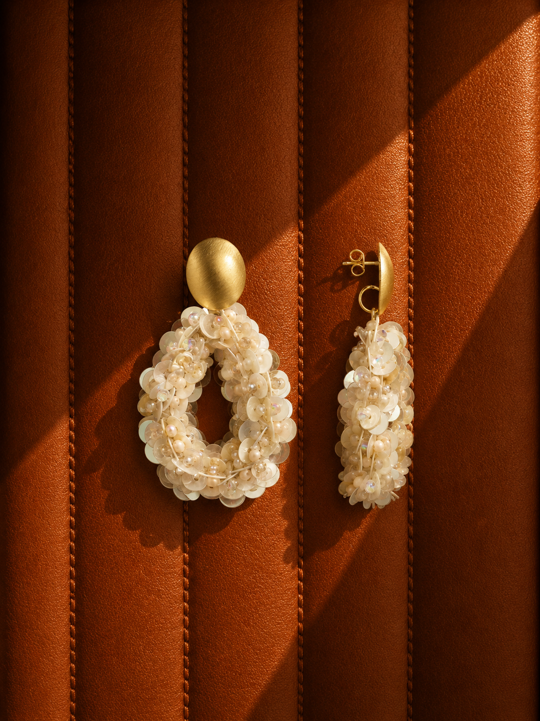 Nude Mix Oorbellen Fenna Sequin Drop