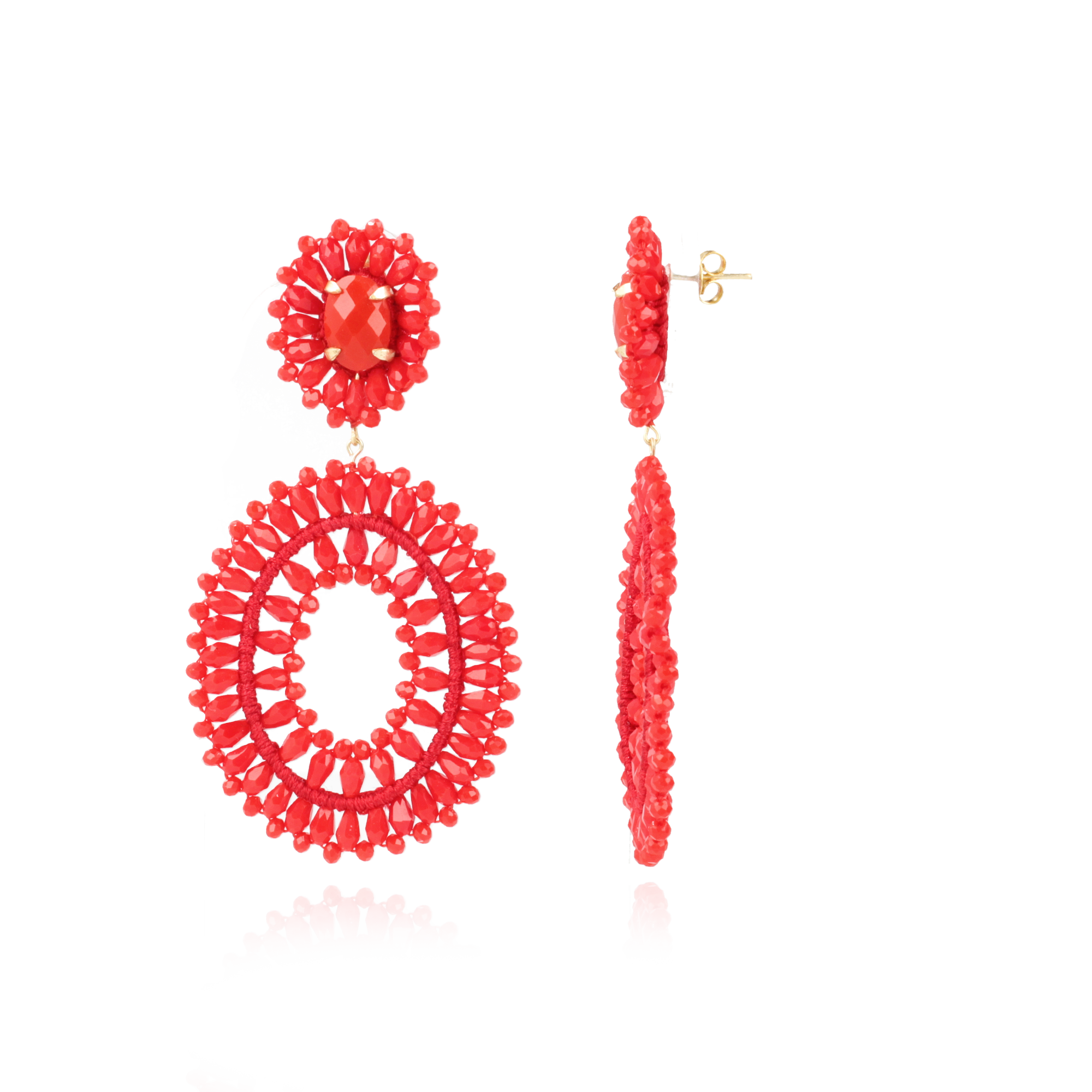 Rode Oorbellen Mila Ovaallott-theme.productDescriptionPage.SEO.byTheBrand