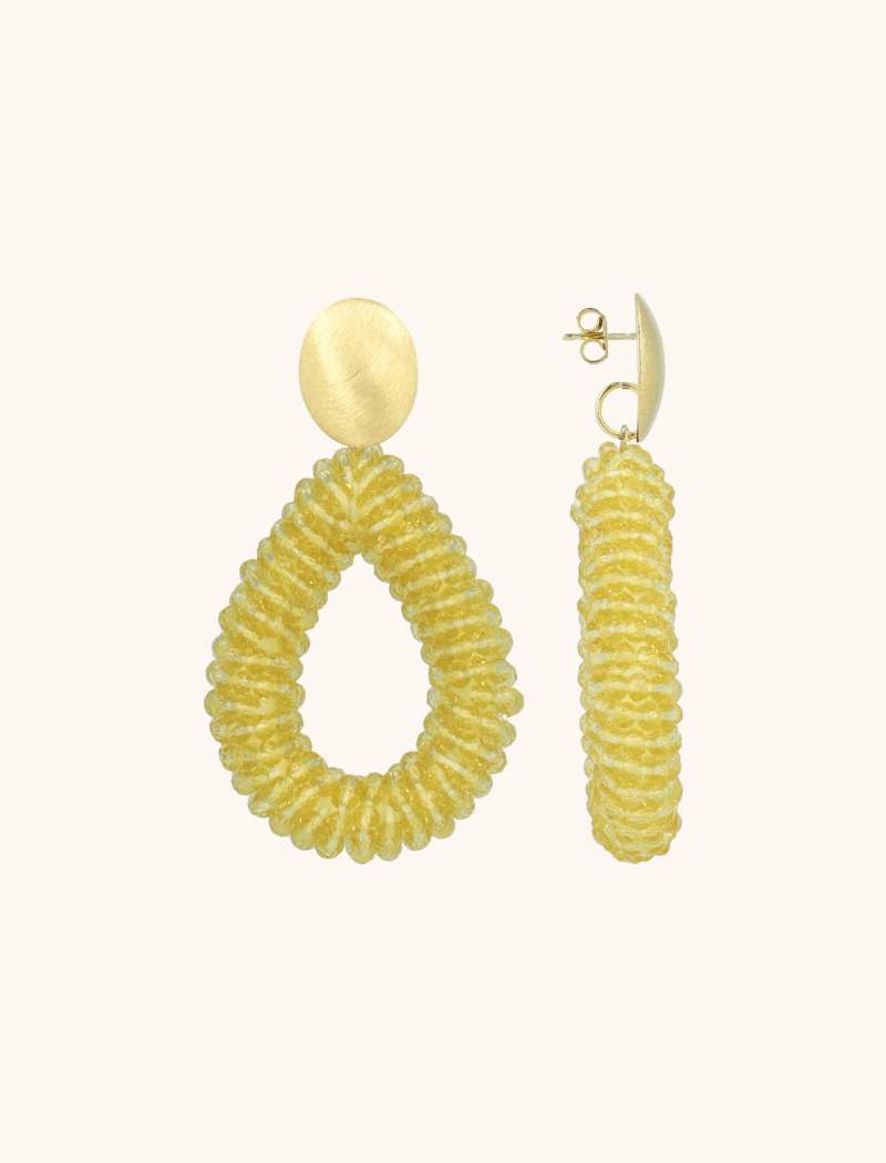 Yellow Earrings Berry Drop L
