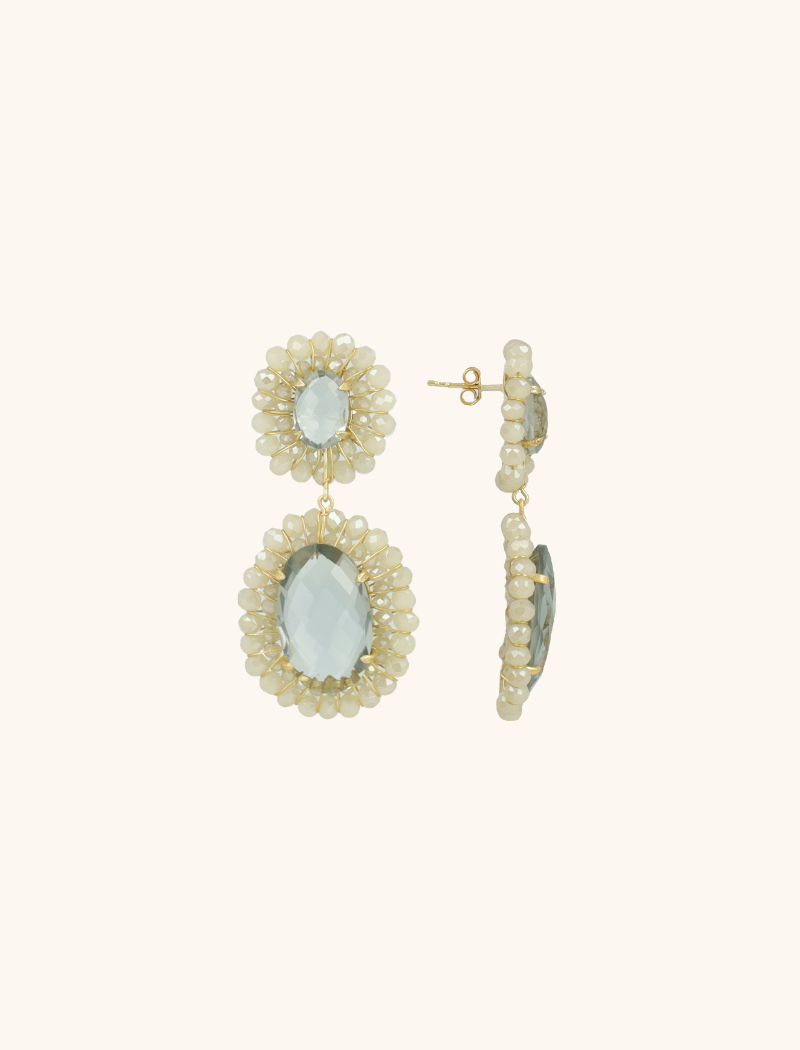 Beige Oorbellen Myron Double beaded Ovallott-theme.productDescriptionPage.SEO.byTheBrand
