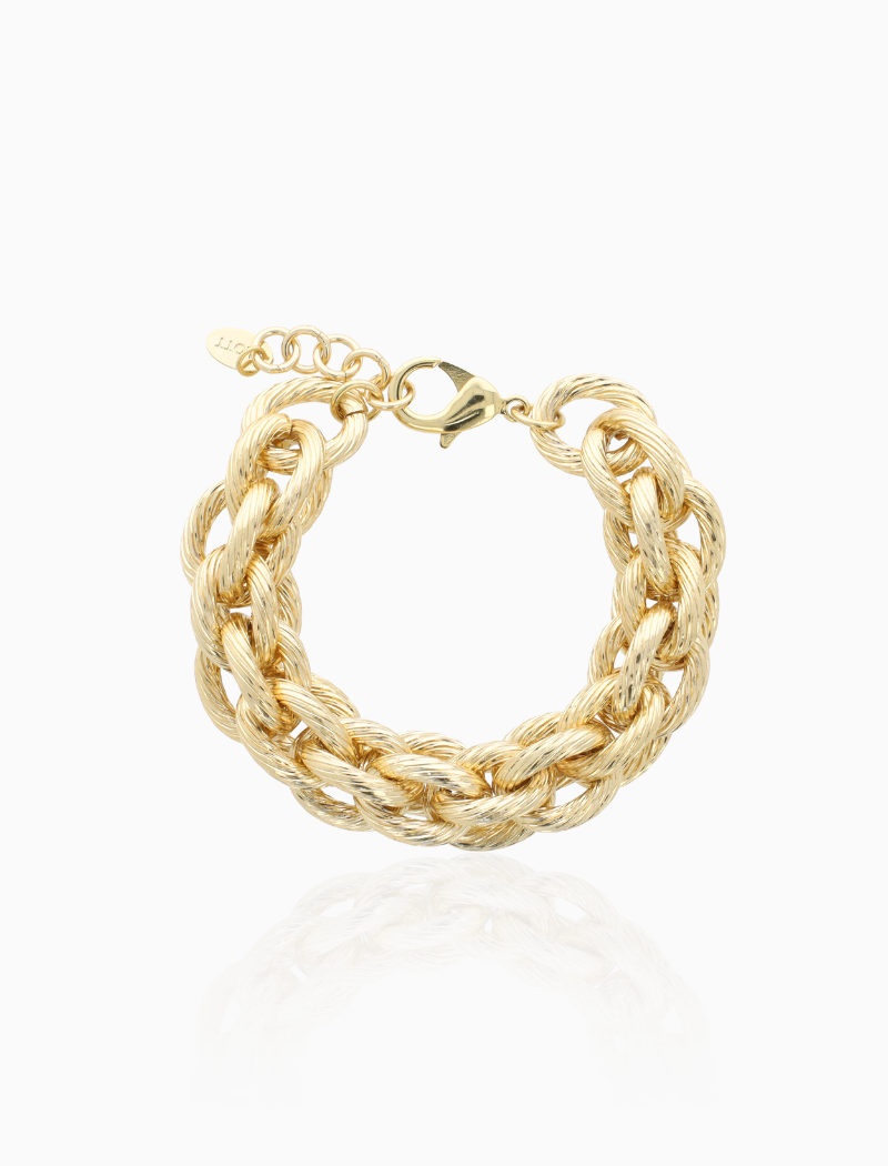 Saphira - CLA Bracelet Triple Rope L - Soft Gold