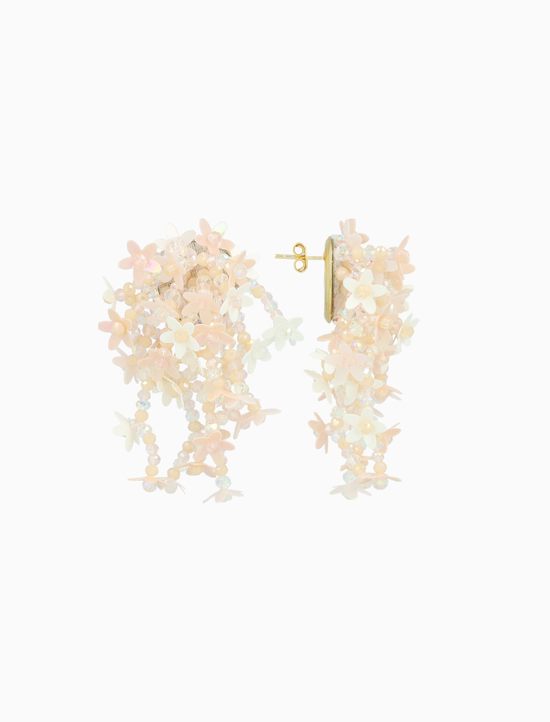 Hellrosa Ohrringe Lilly Flower Strings M