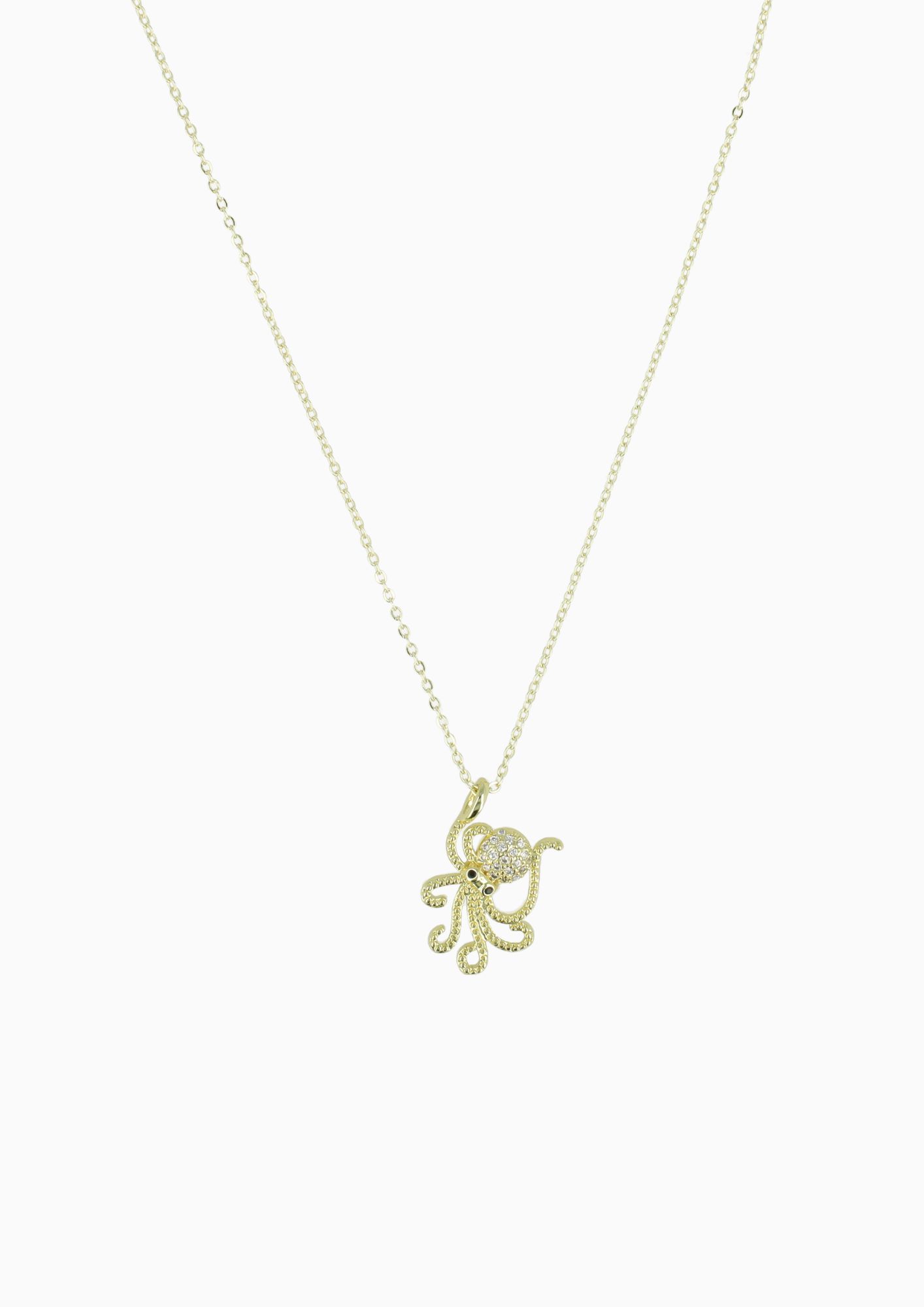 Gouden Ketting Octopus Kristalstenen