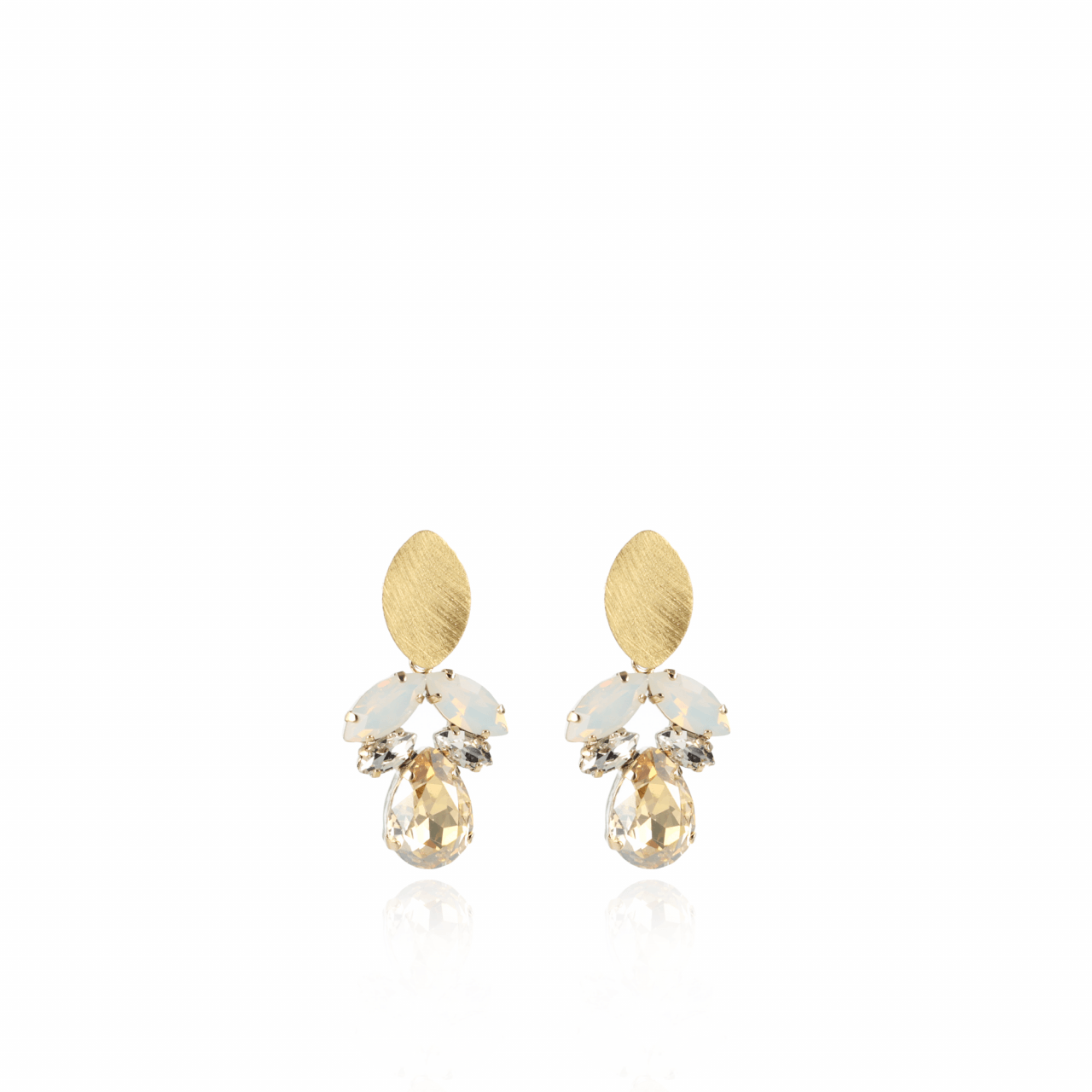 Joni Strass Golden shadow Oorbellen