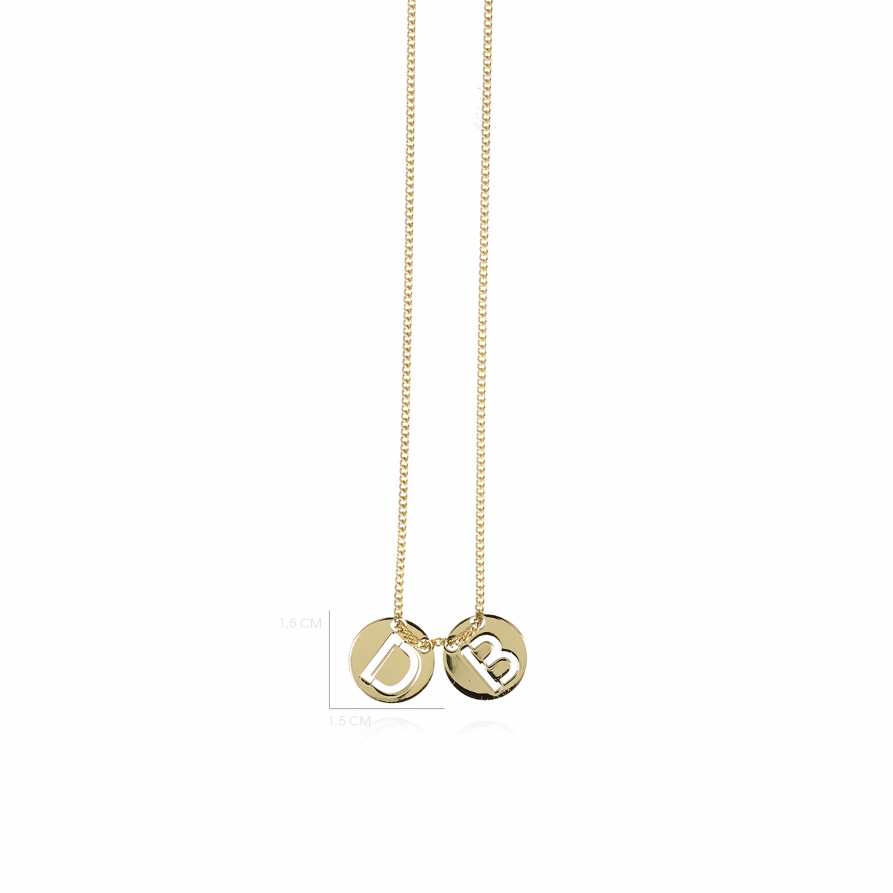 Initial coin necklace