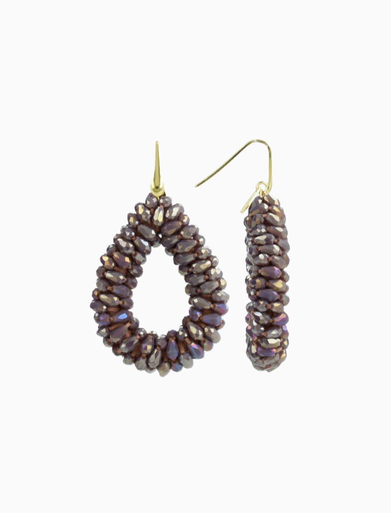 Donker Lavendel Oorbellen Anne Marquis Druppel L